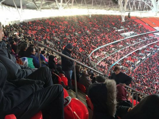 Narendra Modi UK visit 2015: Pics of electric atmosphere at Wembley Stadium for 'UKWelcomesModi' community reception The massive crowd at Wembley ready to give Indian Prime Minister Narendra Modi a roaring welcome